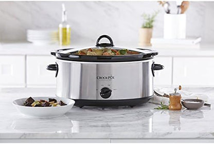 Crock-Pot 7 Quart Oval Manual Slow Cooker – Stainless Steel GA41