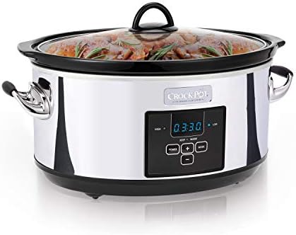 Crock-Pot 7 Quart Programmable Slow Cooker – Polished Platinum FD4M