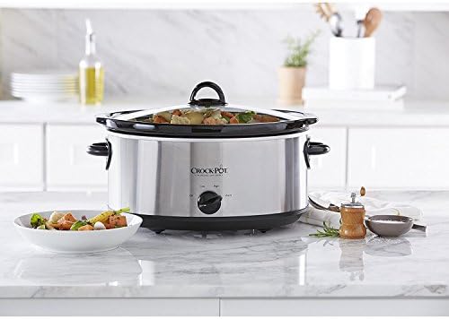 Crock-Pot 7 Quart Oval Manual Slow Cooker – Stainless Steel GA41