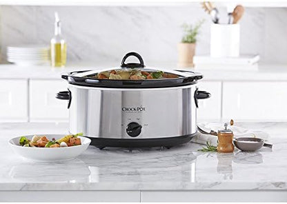Crock-Pot 7 Quart Oval Manual Slow Cooker – Stainless Steel GA41