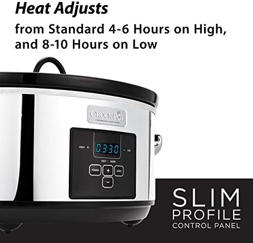 Crock-Pot 7 Quart Programmable Slow Cooker – Polished Platinum FD4M