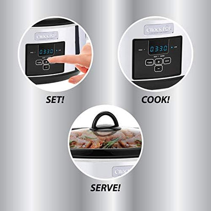 Crock-Pot 7 Quart Programmable Slow Cooker – Polished Platinum FD4M