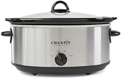Crock-Pot 7 Quart Oval Manual Slow Cooker – Stainless Steel GA41