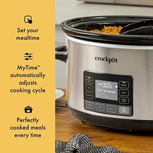 Crock-Pot 7 Quart Portable Programmable Slow Cooker with Timer 741S