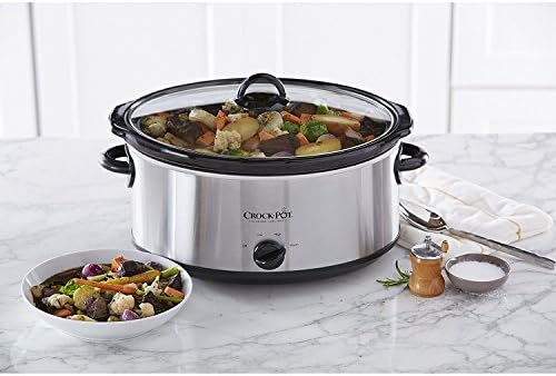 Crock-Pot 7 Quart Oval Manual Slow Cooker – Stainless Steel GA41