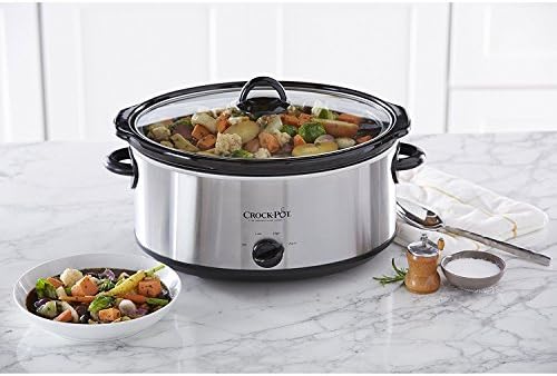 Crock-Pot 7 Quart Oval Manual Slow Cooker – Stainless Steel GA41