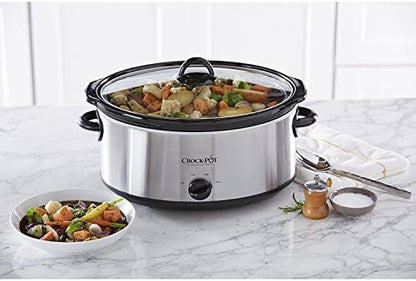 Crock-Pot 7 Quart Oval Manual Slow Cooker – Stainless Steel GA41