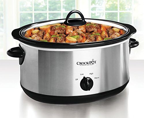 Crock-Pot 7 Quart Oval Manual Slow Cooker – Stainless Steel GA41