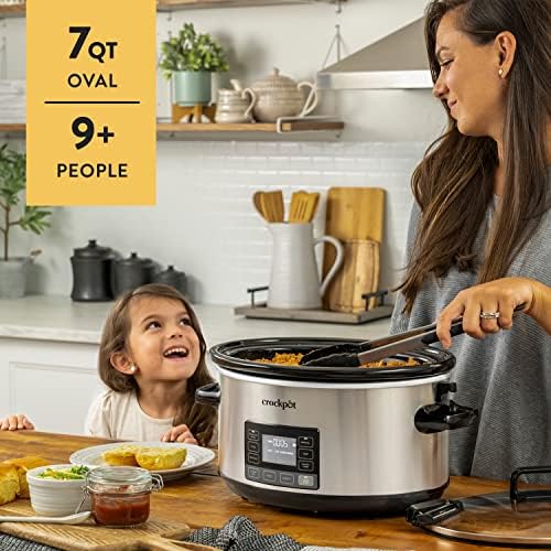 Crock-Pot 7 Quart Portable Programmable Slow Cooker with Timer 741S