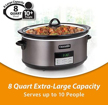 Crock-Pot 8 Quart Programmable Slow Cooker with Auto Warm T2I5