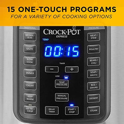 Crock-Pot Express Crisp 8 Quart 10-in-1 Pressure Cooker I14W