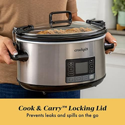 Crock-Pot 7 Quart Portable Programmable Slow Cooker with Timer 741S