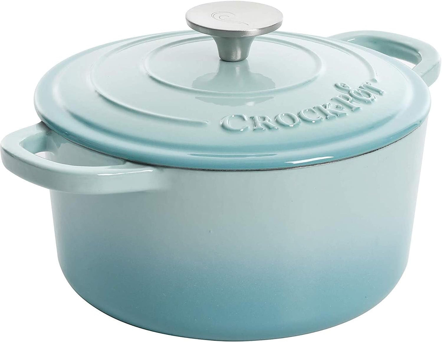 Crock-Pot 3 Quart Enameled Cast Iron Dutch Oven – Aqua WBA5